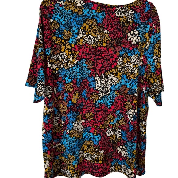* ❤️CHAUS PRETTY PRINT TOP w/PARTIAL ZIPPER PERFECT for FALL/LAYERING XLARGE - Picture 5 of 8